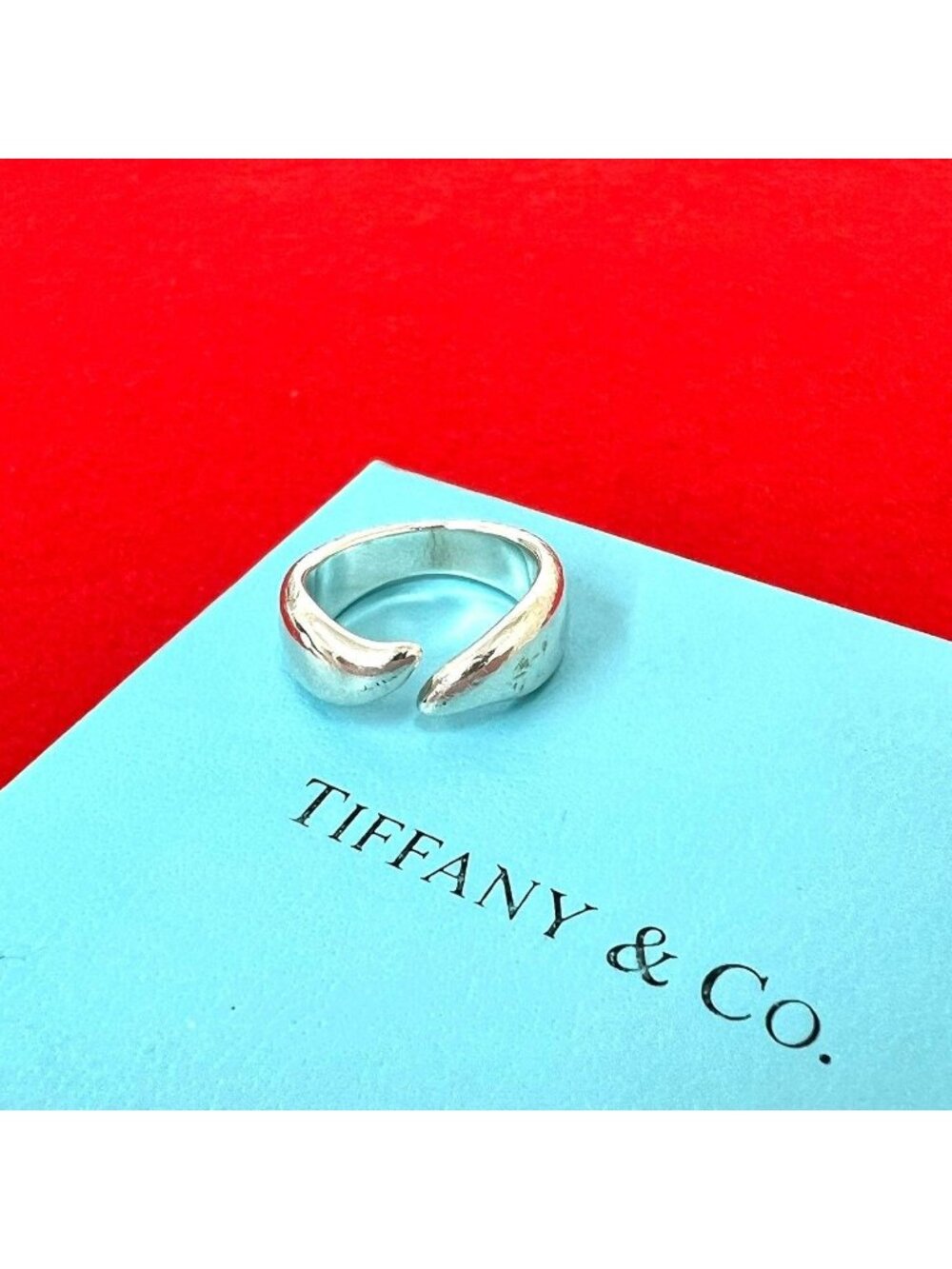 Tiffany & Co Vintage Feather Ring 925 Sterling Silver
